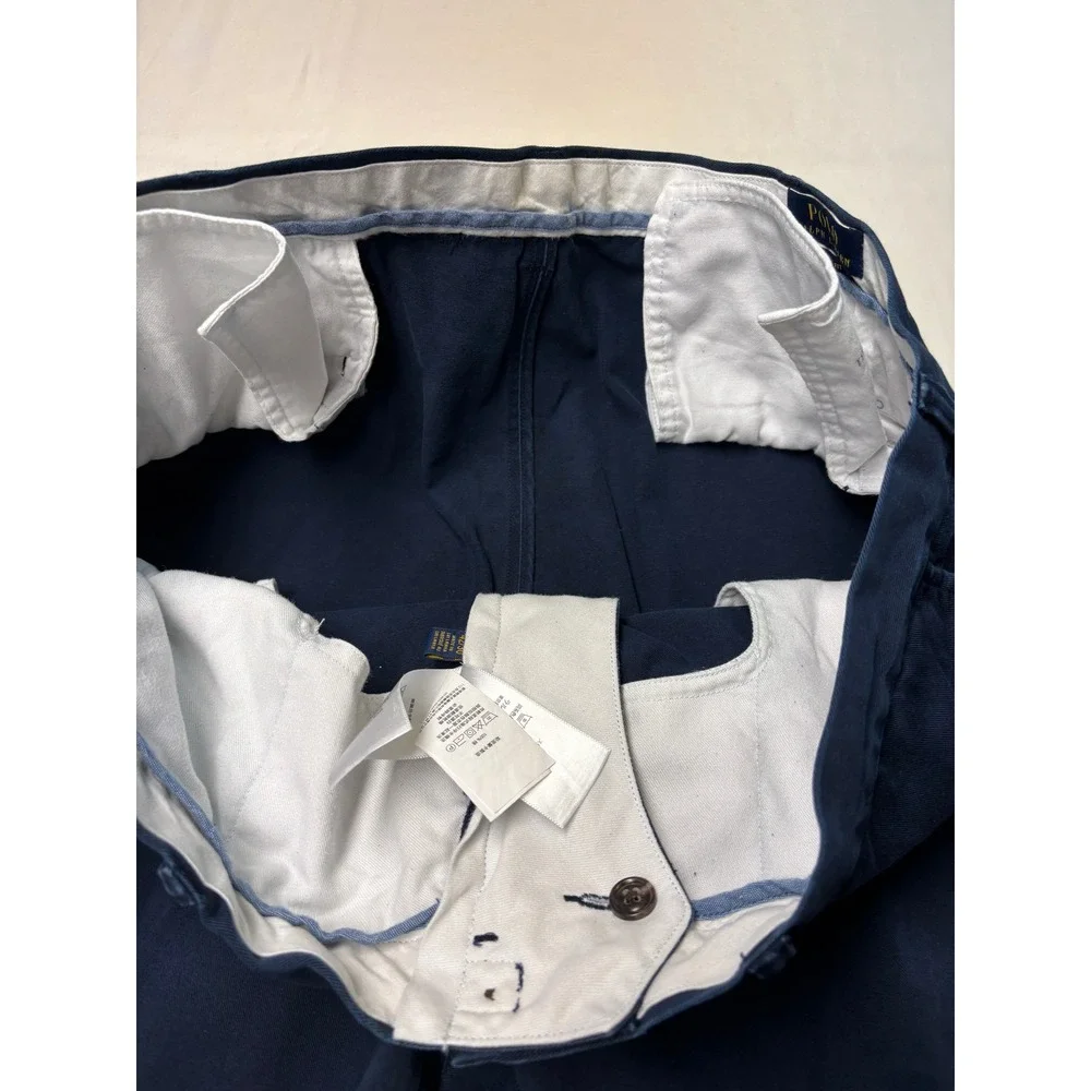 Polo‎ Ralph Lauren Mens Classic Fit Chino Pants Navy Blue 100% Cotton 42x27